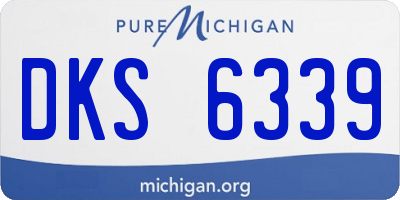 MI license plate DKS6339