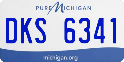 MI license plate DKS6341