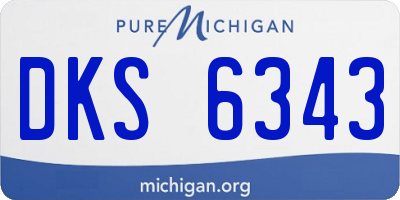 MI license plate DKS6343