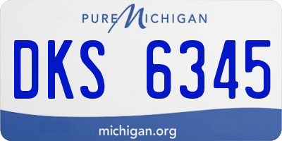 MI license plate DKS6345