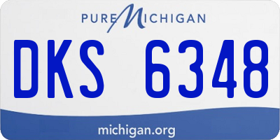 MI license plate DKS6348