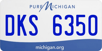 MI license plate DKS6350