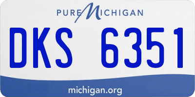 MI license plate DKS6351