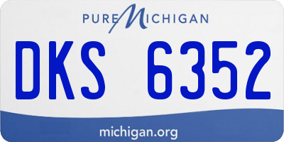 MI license plate DKS6352