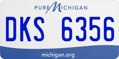 MI license plate DKS6356