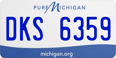 MI license plate DKS6359