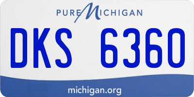 MI license plate DKS6360