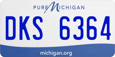 MI license plate DKS6364