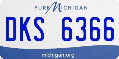 MI license plate DKS6366