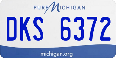 MI license plate DKS6372