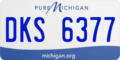 MI license plate DKS6377
