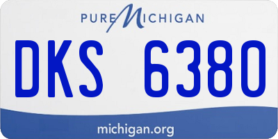 MI license plate DKS6380