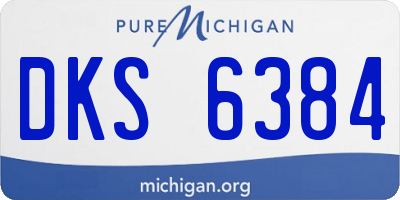 MI license plate DKS6384