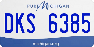 MI license plate DKS6385