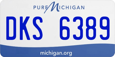 MI license plate DKS6389