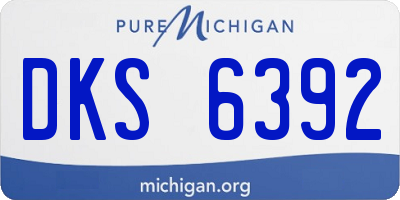 MI license plate DKS6392