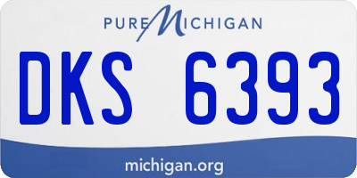 MI license plate DKS6393