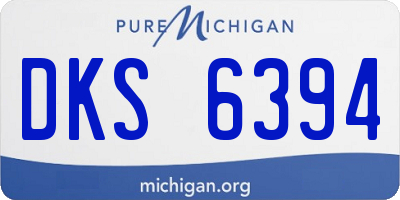 MI license plate DKS6394