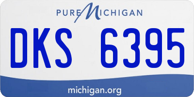 MI license plate DKS6395