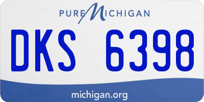 MI license plate DKS6398