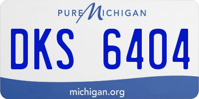 MI license plate DKS6404