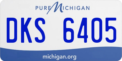 MI license plate DKS6405
