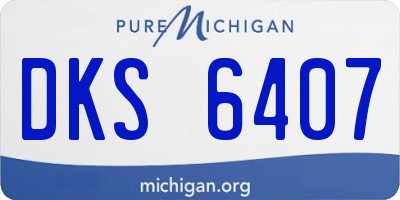 MI license plate DKS6407