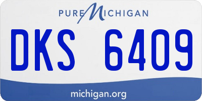 MI license plate DKS6409