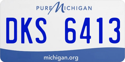 MI license plate DKS6413