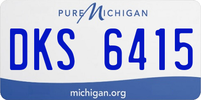 MI license plate DKS6415