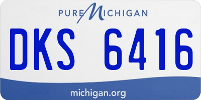 MI license plate DKS6416