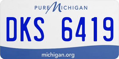MI license plate DKS6419
