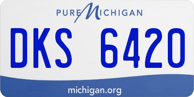 MI license plate DKS6420