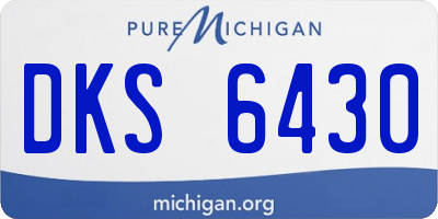 MI license plate DKS6430