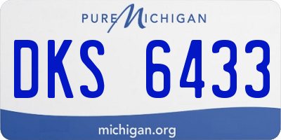 MI license plate DKS6433
