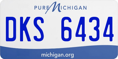 MI license plate DKS6434