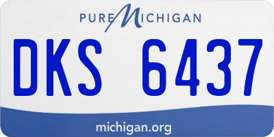 MI license plate DKS6437