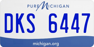 MI license plate DKS6447