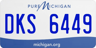 MI license plate DKS6449