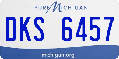 MI license plate DKS6457