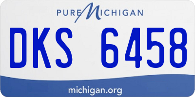 MI license plate DKS6458