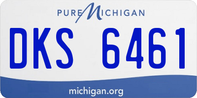 MI license plate DKS6461