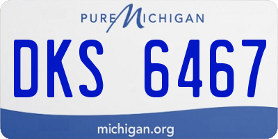 MI license plate DKS6467