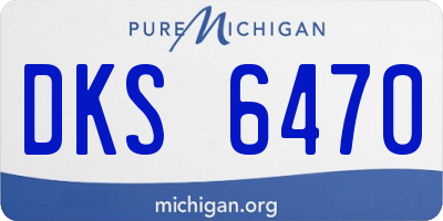 MI license plate DKS6470