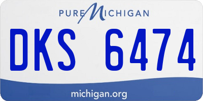 MI license plate DKS6474