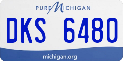 MI license plate DKS6480