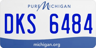 MI license plate DKS6484