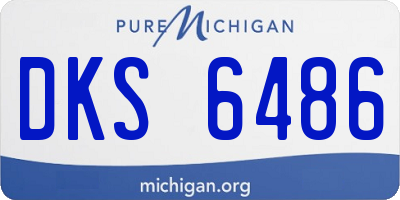 MI license plate DKS6486