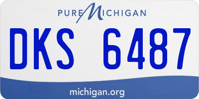 MI license plate DKS6487