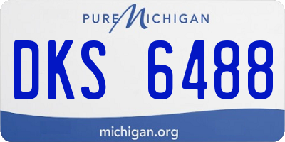 MI license plate DKS6488